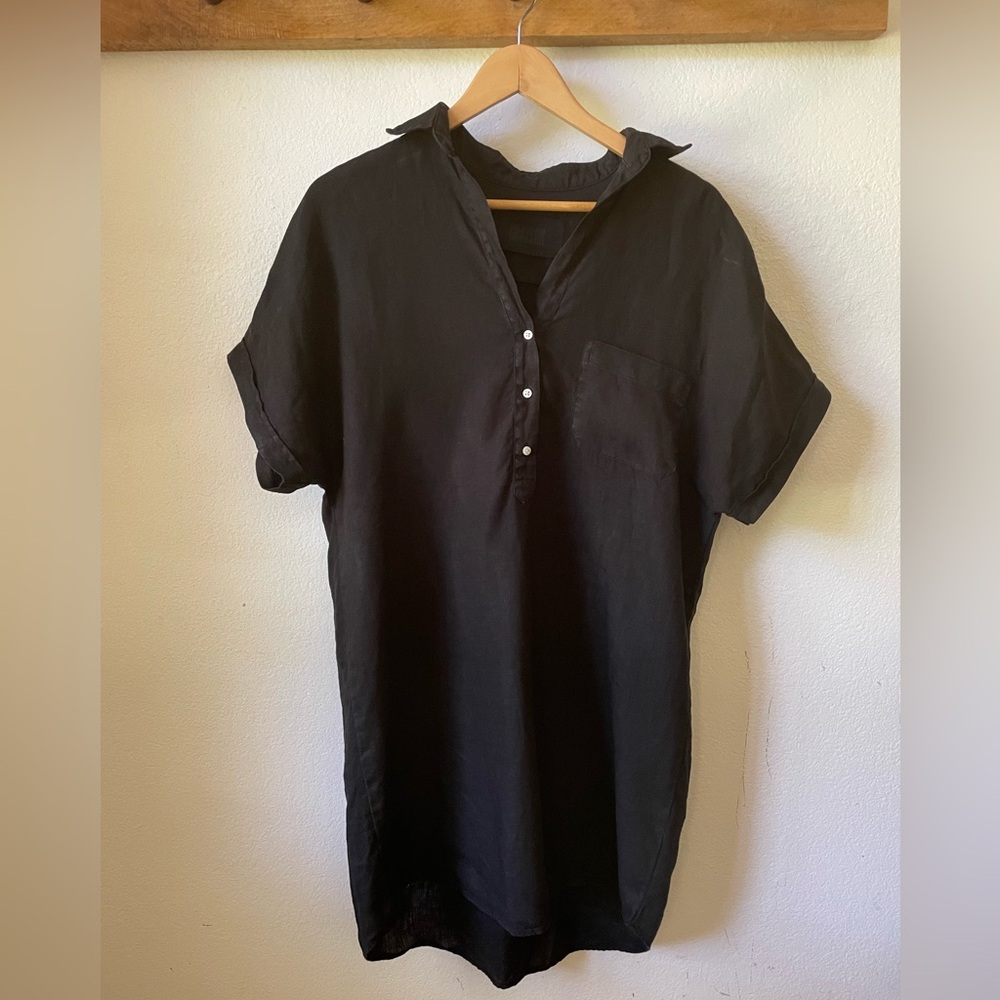 GRAYSON 100% linen artist smock dress